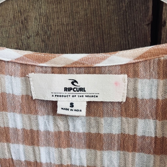 Rip Curl Women's Orange Gingham Mini Dress - Picture 10 of 16